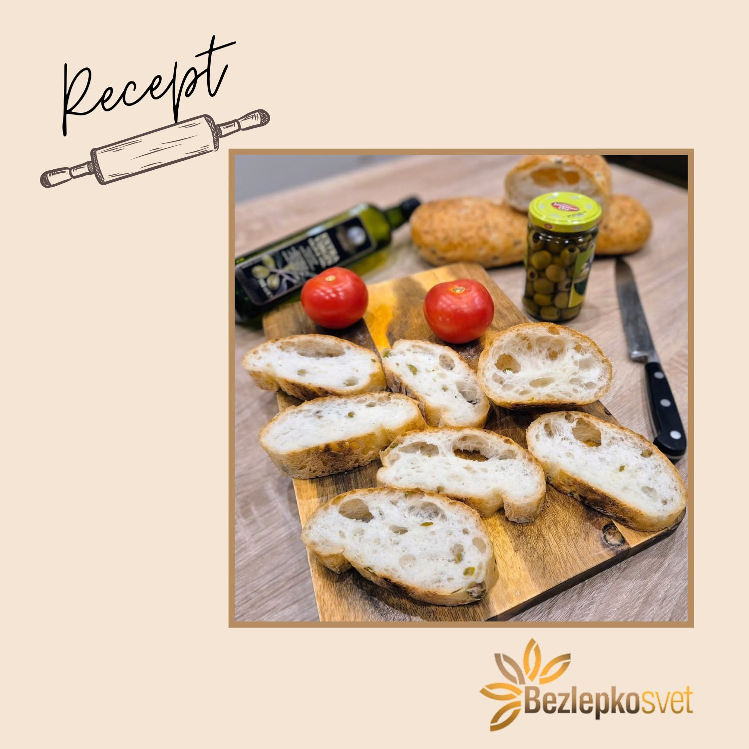 PANE CIABATTA con olive