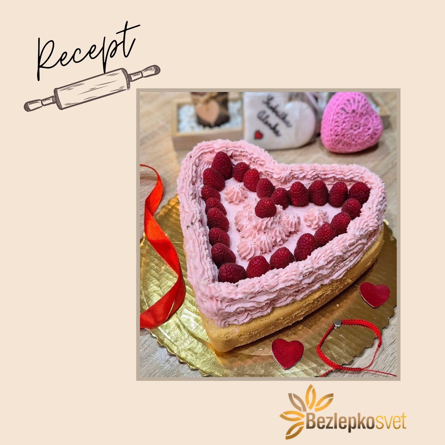 Valentínske MALINOVÉ SRDCE