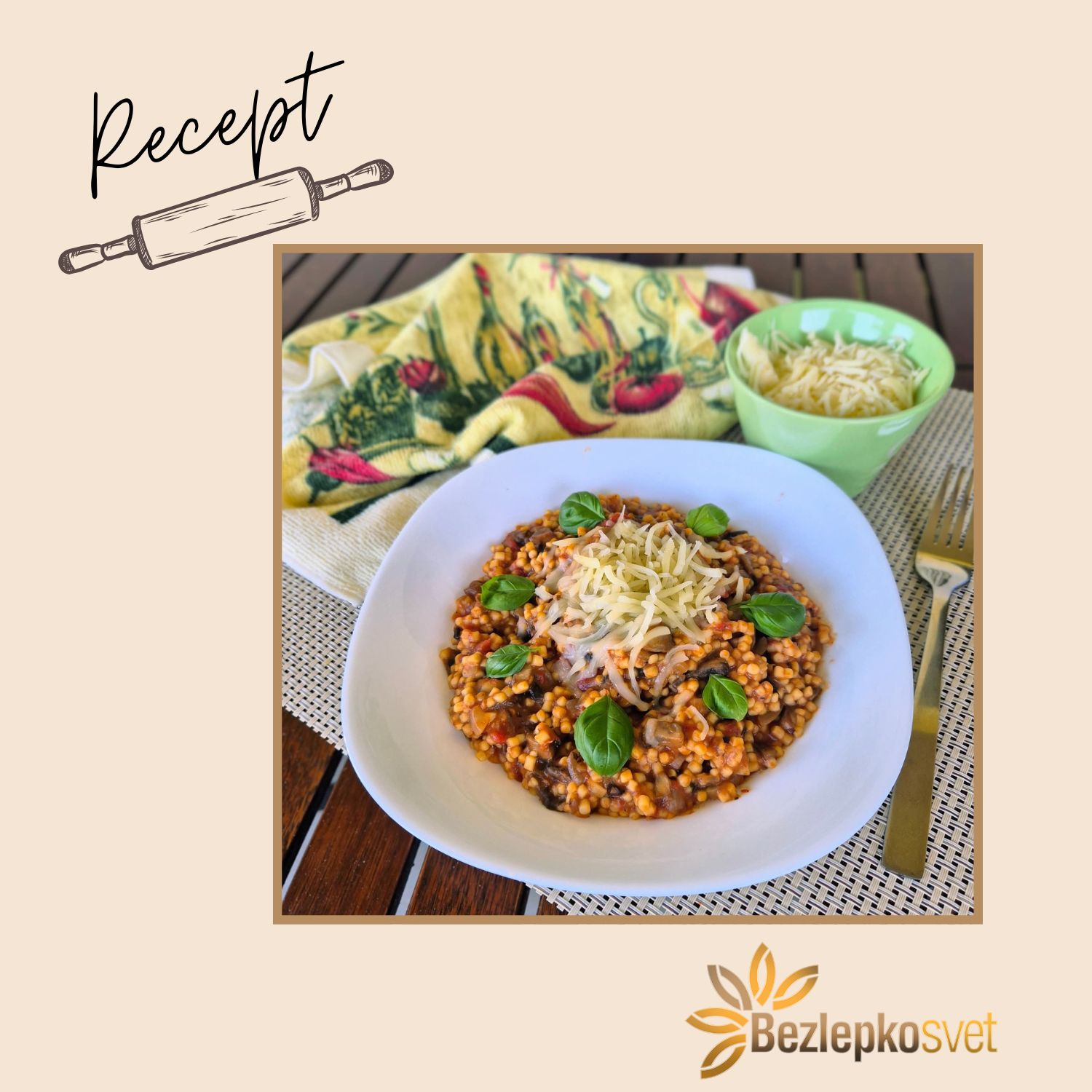 TARHOŇOVÉ RIZOTO SO ŠAMPIŇÓNMI A PARADAJKAMI