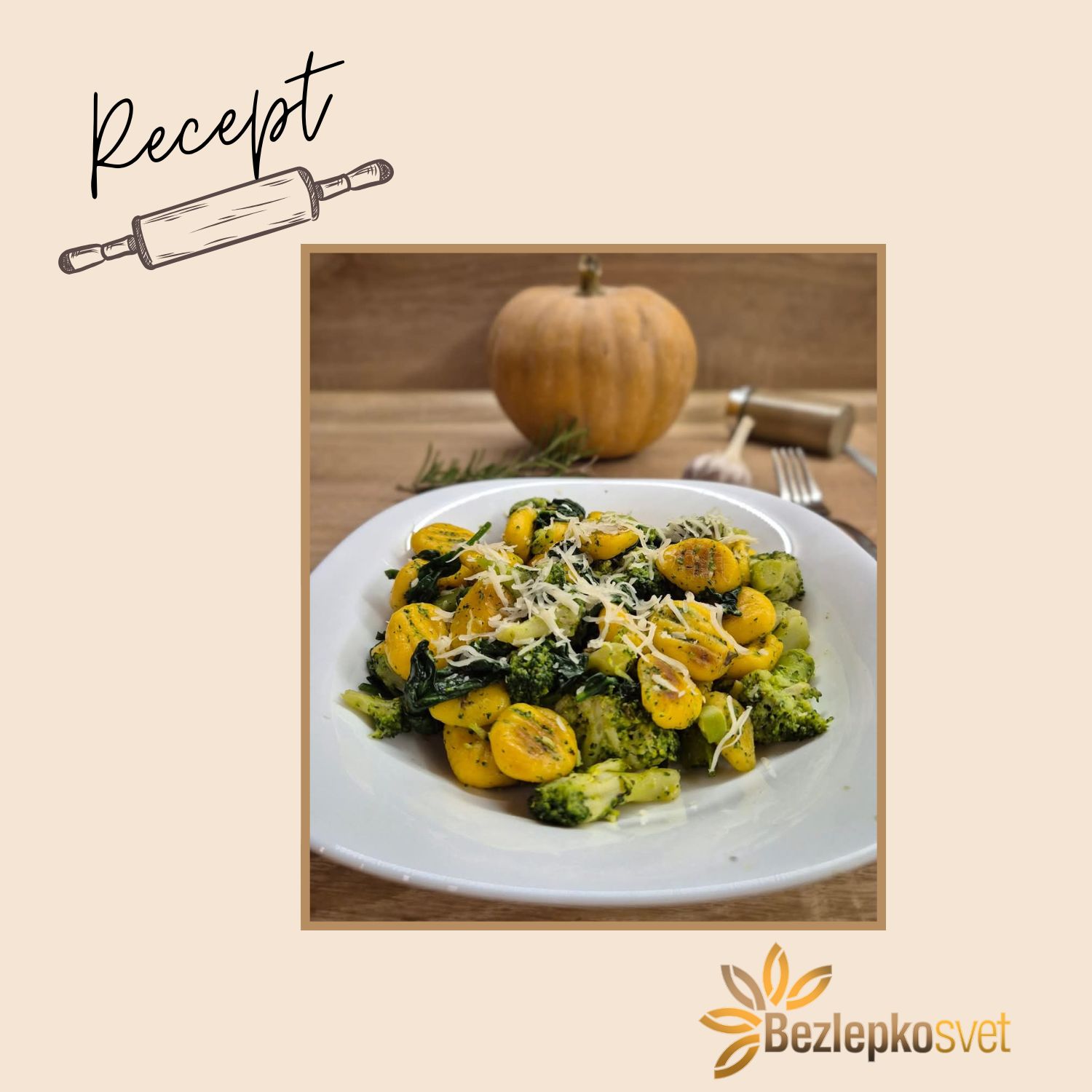 TEKVICOVÉ GNOCCHI s brokolicou, cesnakom a baby špenátom