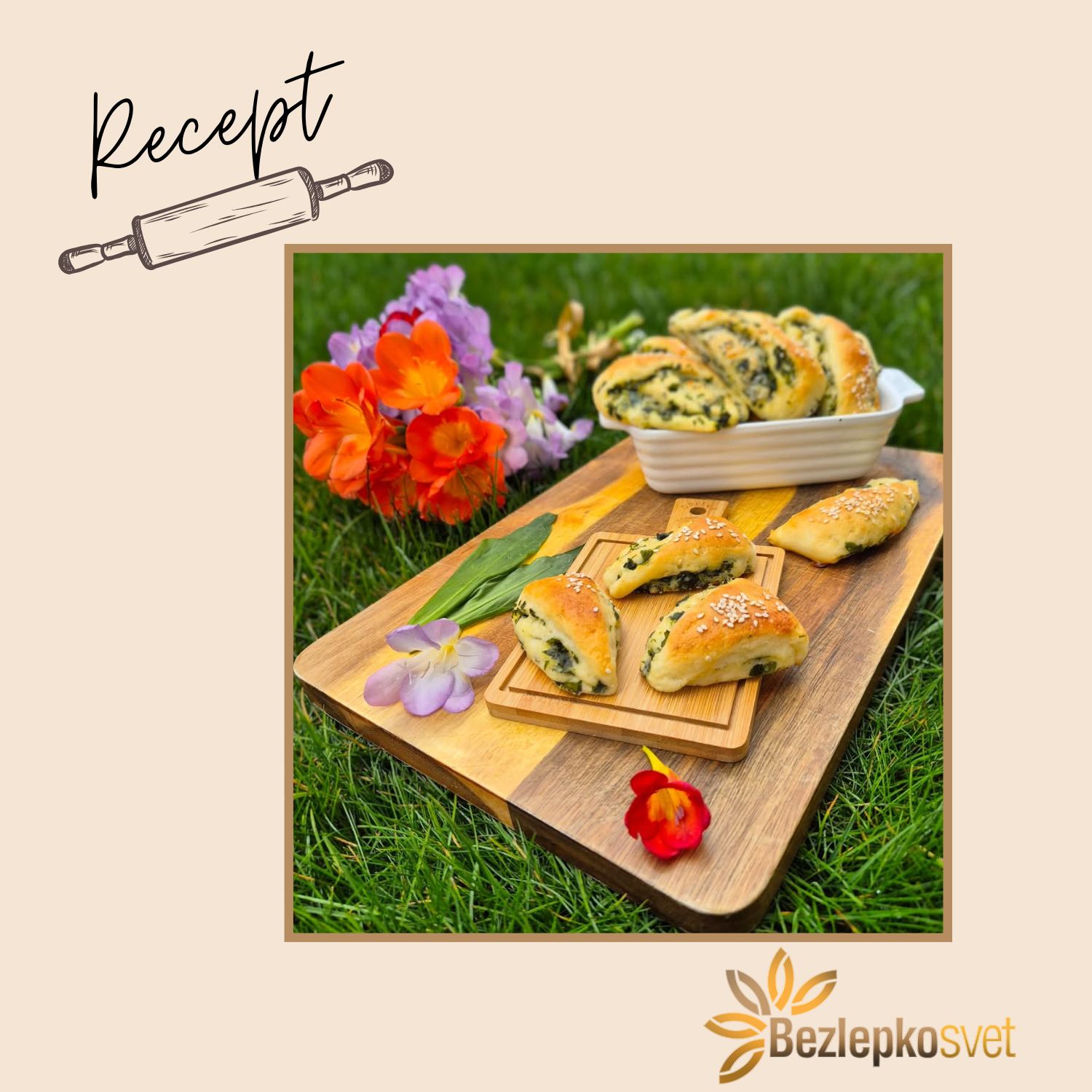 TROJUHOLNÍKY S NIVOU A MEDVEDÍM CESNAKOM