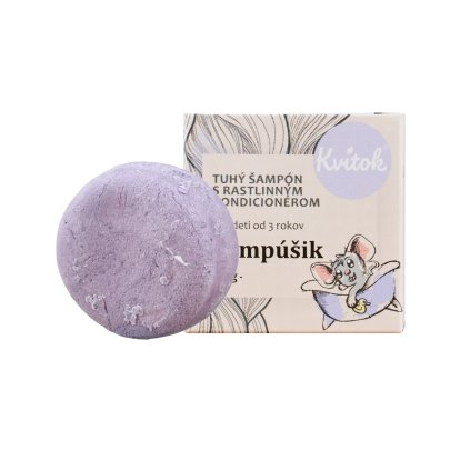 kvitok detsky tuhy sampon s kondicionerem samponek 25 g s prebiotickou slozkou