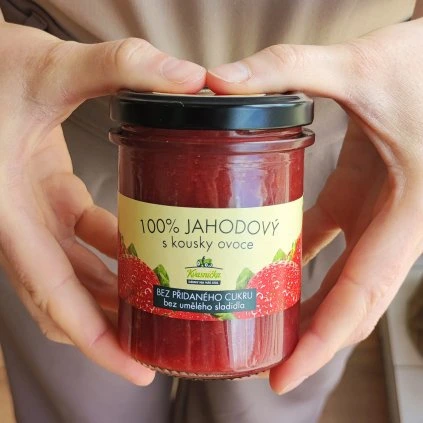 100% jahodová marmeláda bez přidaného cukru