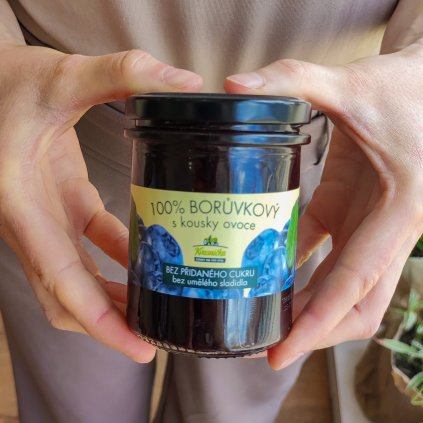 100% borůvková marmeláda bez přidaného cukru