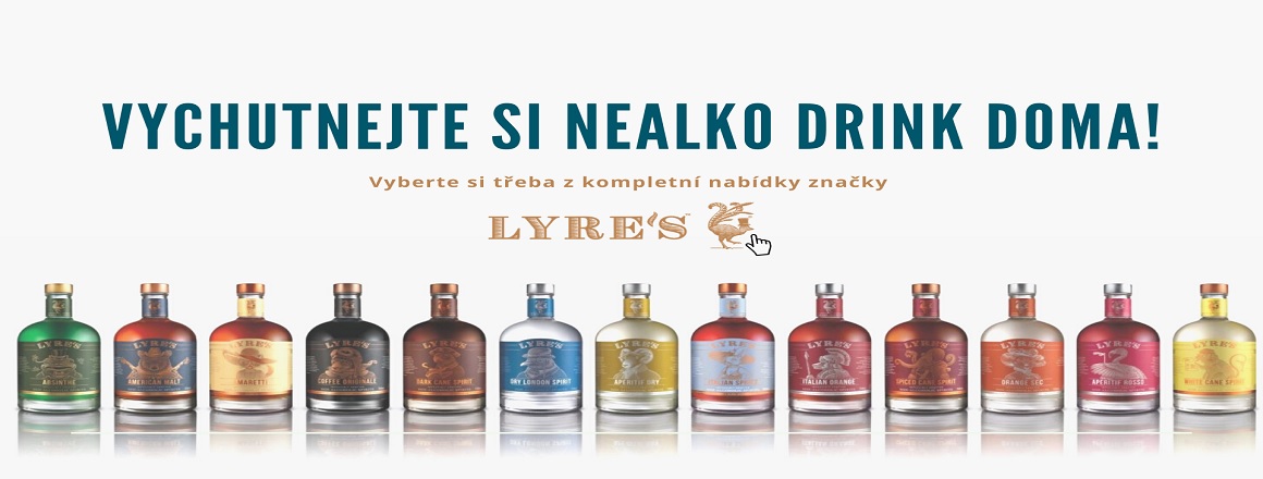 Zavřené bary? U nás žádný problém. Objednejte si oblíbené nealkoholické destiláty od značky Lyre's až domu.