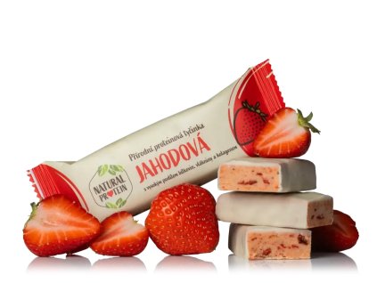 tyčinka NaturalProtein proteinová s kolagenem 50g jahoda