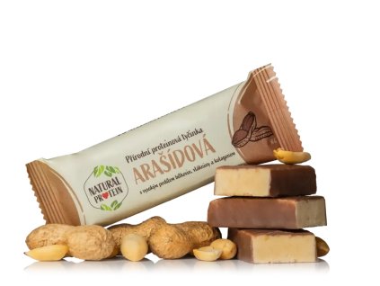 tyčinka NaturalProtein proteinová s kolagenem 50g arašídy