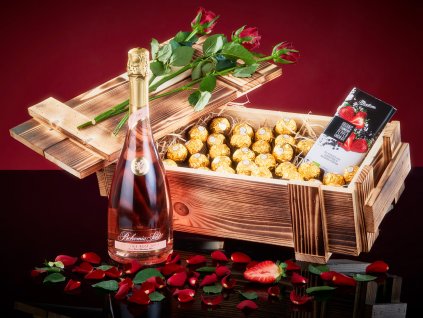 Dárkový box s Bohemia Sekt Rosé od Bezva Bedny.cz