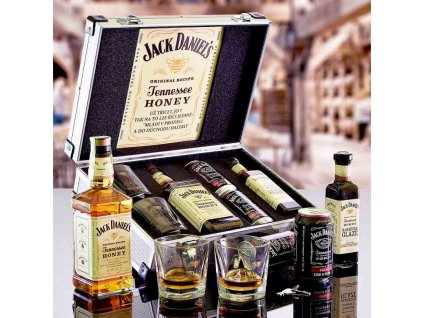 Dárková sada Jack Daniel's Honey v hliníkovém kufru