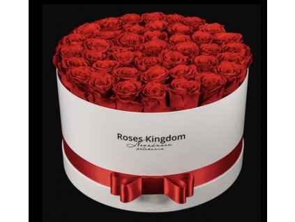 Dárkový box z růží DELUXE - červená