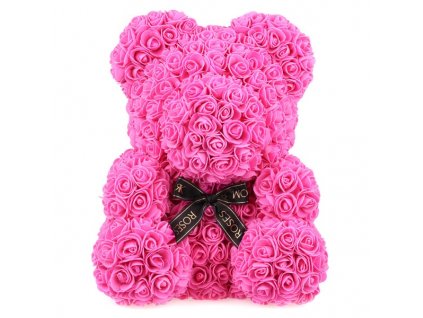 Medvídek z růží 40cm růžový