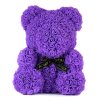 Medvídek z růží 40cm fialový
