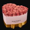 Flower box srdce DELUXE starorůžová