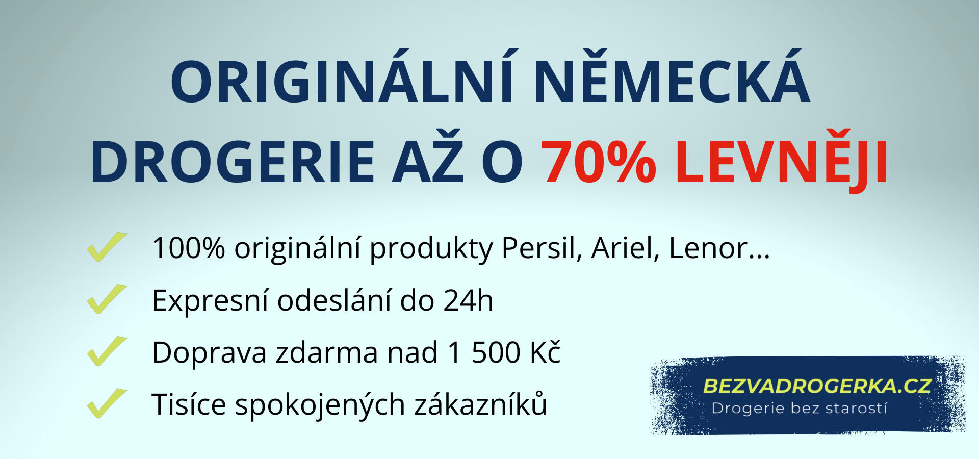 Drogerie až o 70% levnější