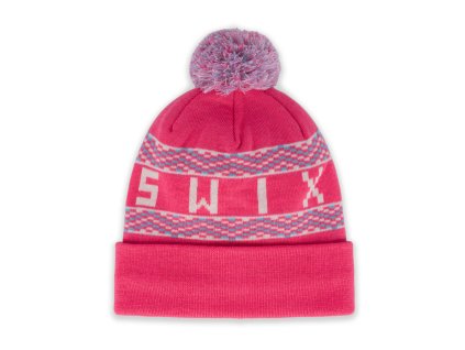 Čepice SWIX Nordic wool beanie pletená růžová čepice
