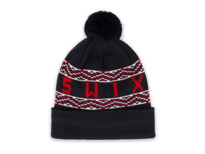 Čepice SWIX Nordic wool beanie pletená černá čepice