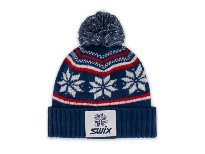 Čepice SWIX Trysil beanie pletená modrá čepice ve. 58 cm