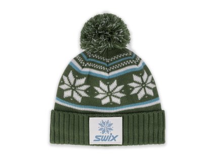 Čepice SWIX Trysil beanie pletená zelená čepice ve. 58 cm