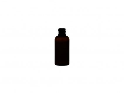 Lahvička PET černá 50 ml závit 18 mm bez uzávěru