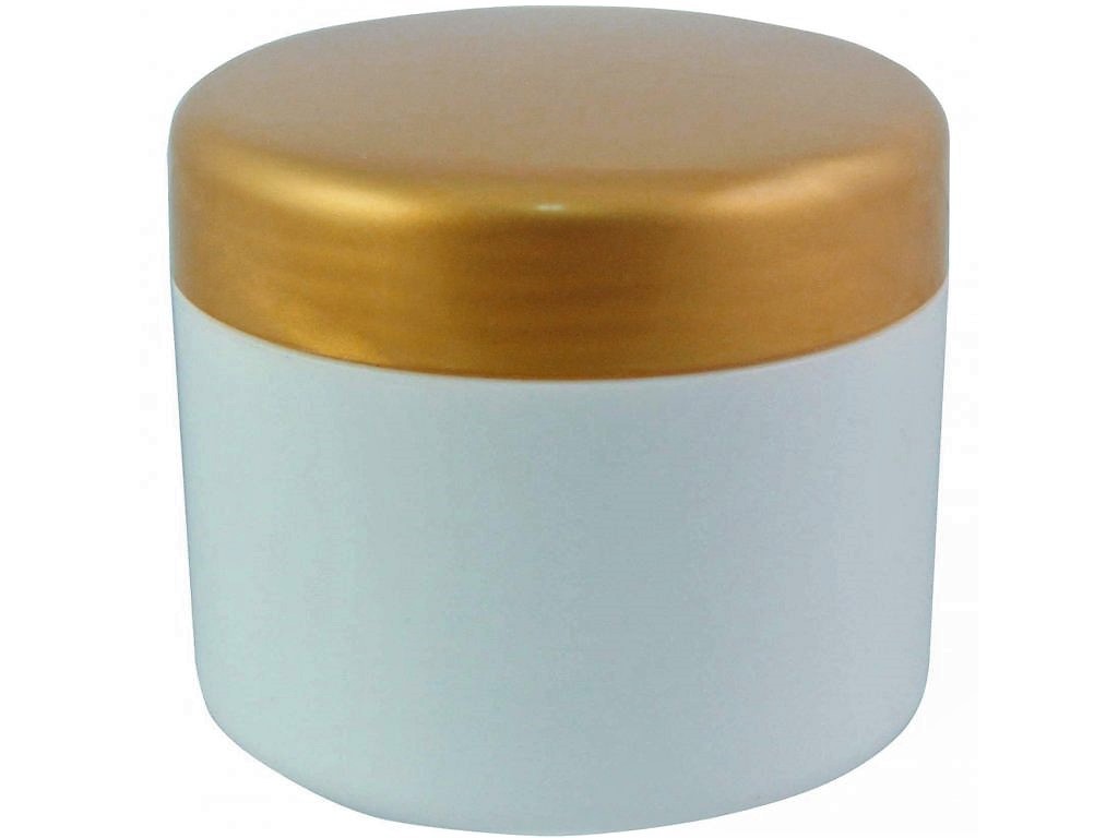 Kosmetická dóza 50 ml dvouplášťová zlaté víčko