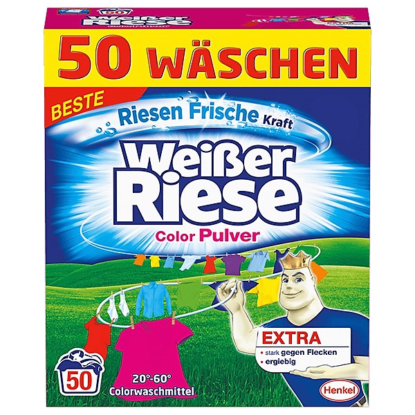 Weisser Riese COLOR prací prášek na barevné prádlo - 2,75 kg - 50 PD