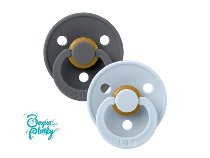 bibs colour 2pack pacifier iron bebyblue shield