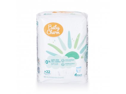 Plenky Baby Charm Super Dry PANT vel. 4 Maxi, 9 - 15 kg, 22 ks