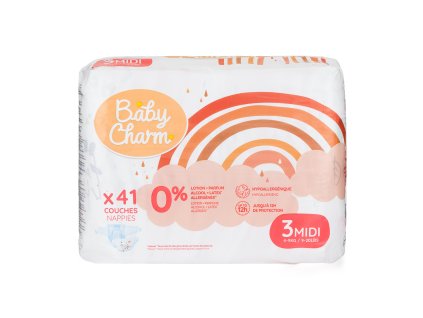 Baby Charm Super Dry Flex vel. 3 Midi, 4 - 9 kg, 41 ks