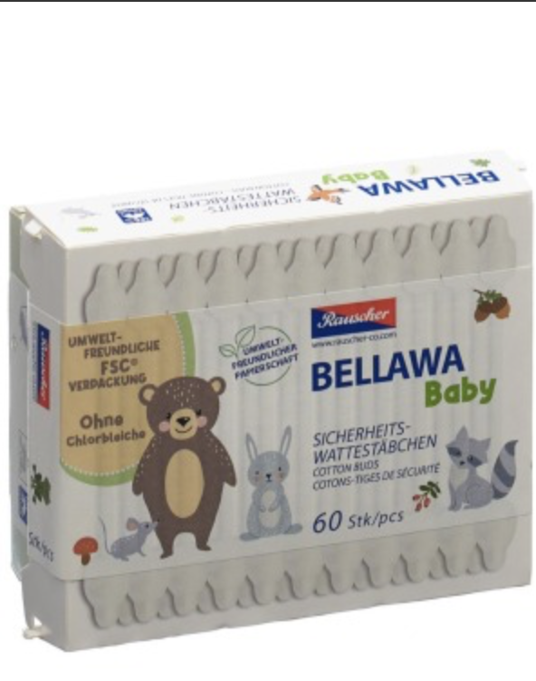 Levně Lohmann&Rauscher Vatové tyčinky Bellawa Baby pro kojence 60ks