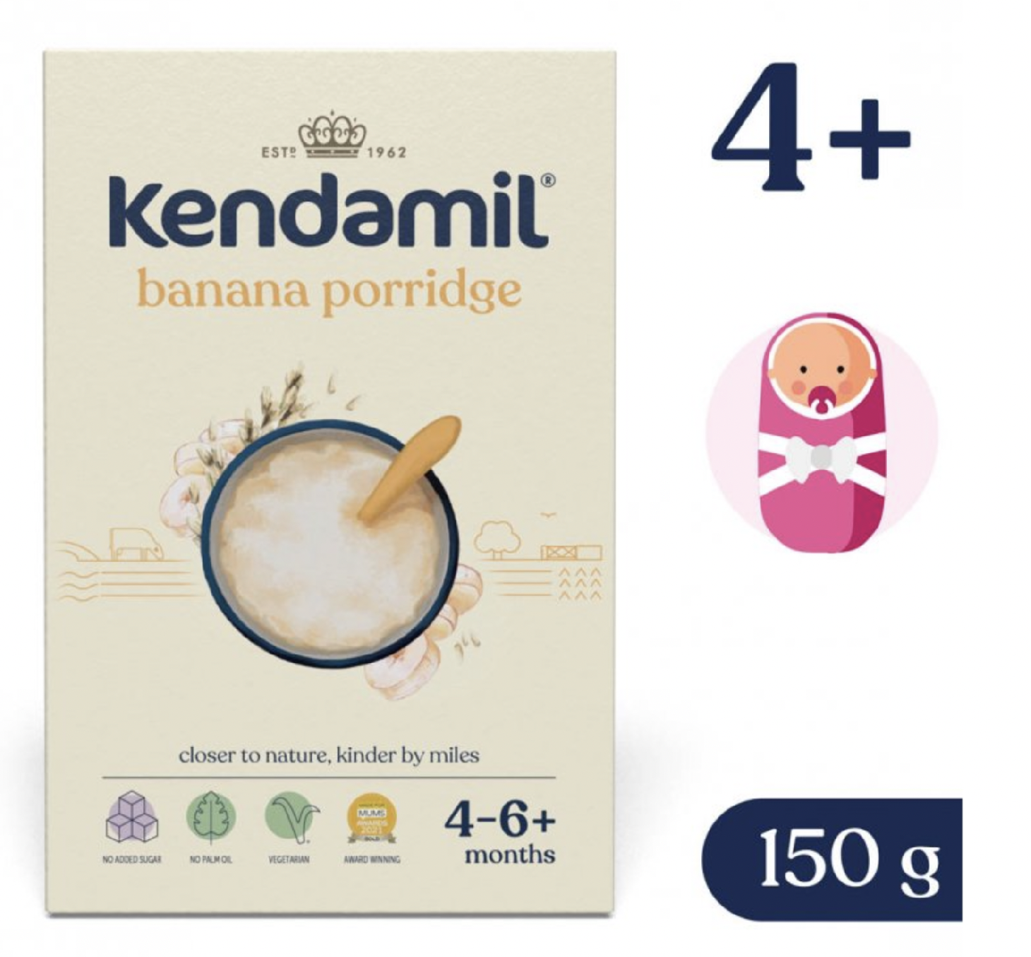 Kendamil mléčná kaše s banánem (150 g)