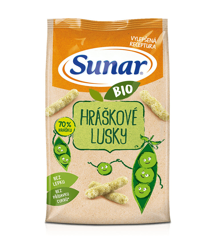 Levně Sunar BIO Hráškové lusky křupky 45g