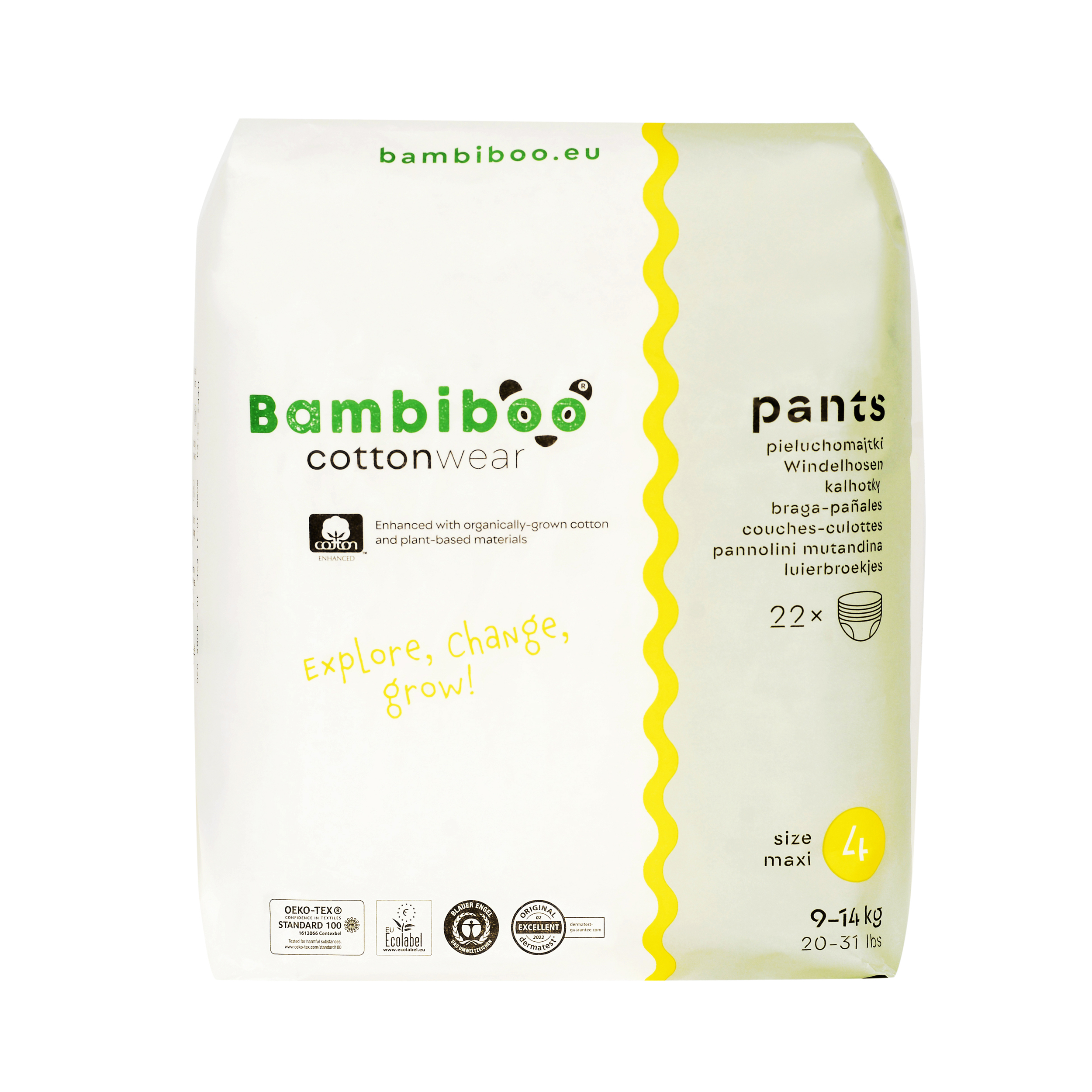 Bambiboo plenky PANTS Velikost 4. (22 ks)