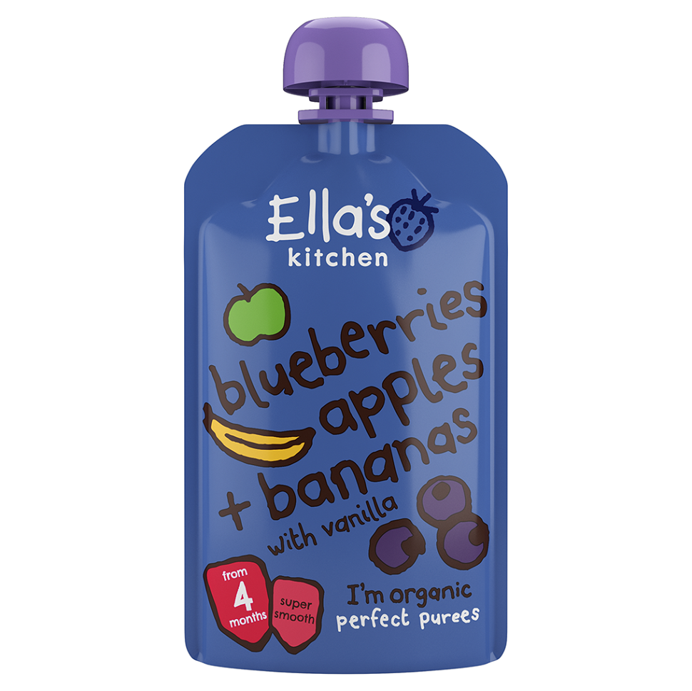 Ella's Kitchen BIO Jablko, borůvka a banán (120 g)