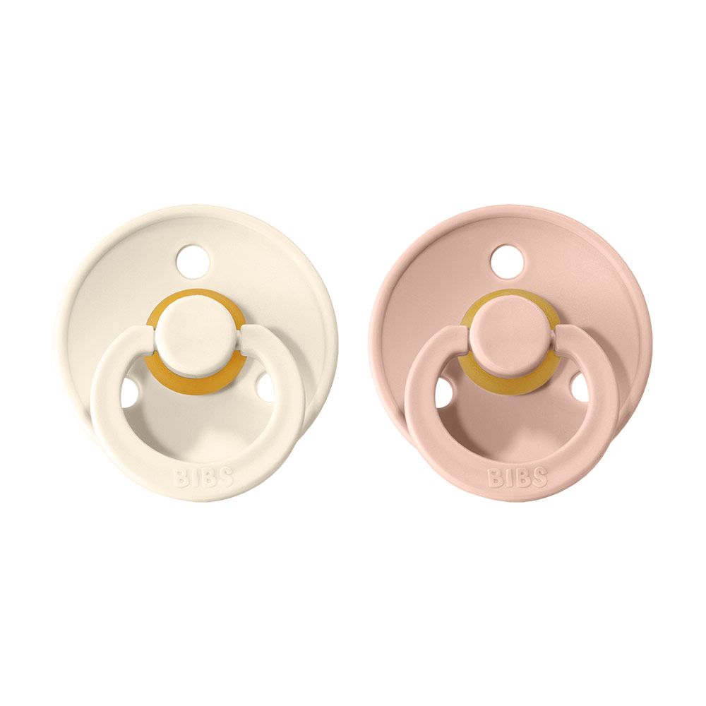 Levně BIBS Colour dudlíky z přírodního kaučuku 2 ks - vel. 2 Ivory + Blush