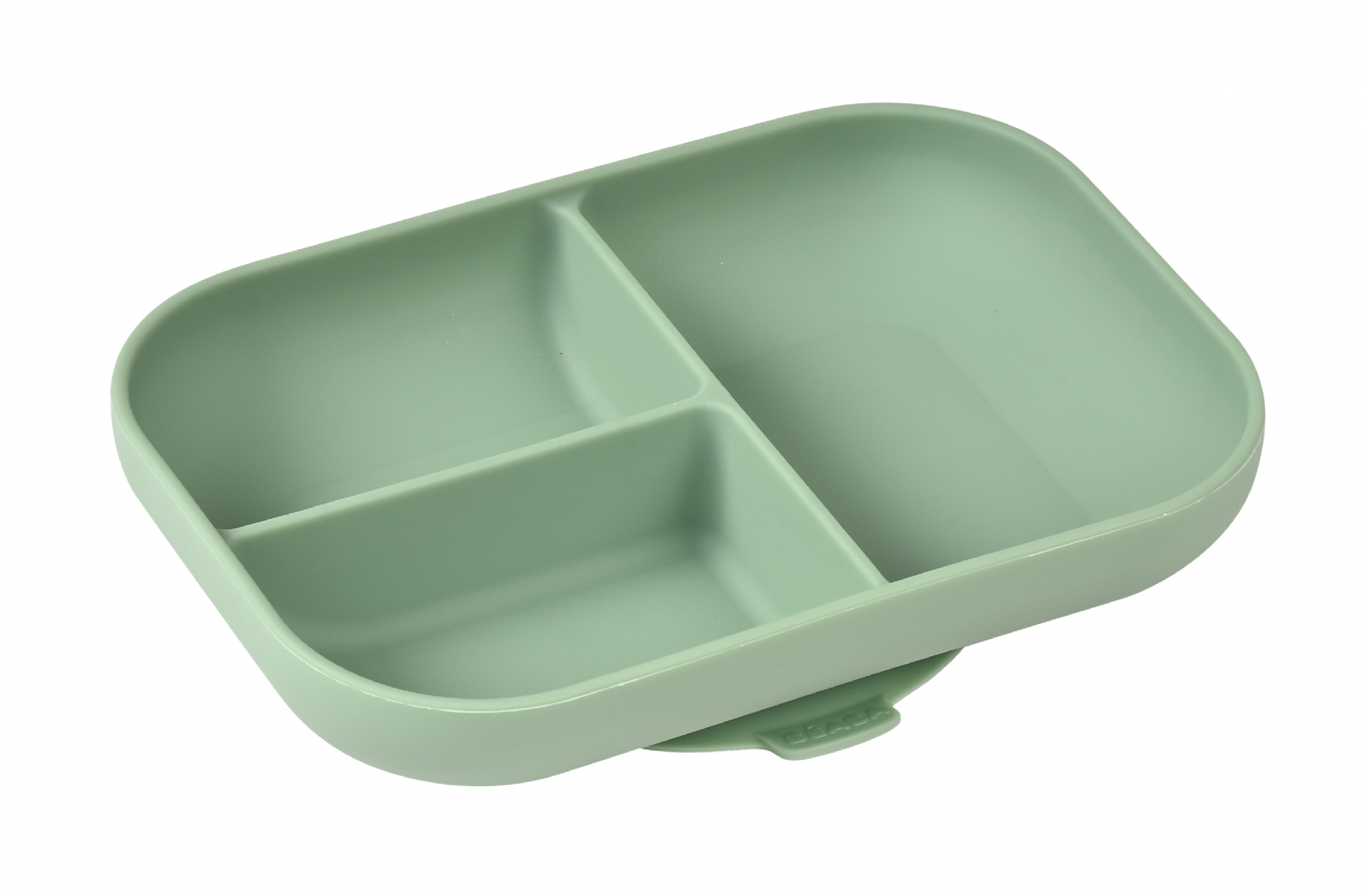Levně BEABA TALÍŘ SILIKONOVÝ DĚLENÝ S PŘÍSAVKOU SAGE GREEN