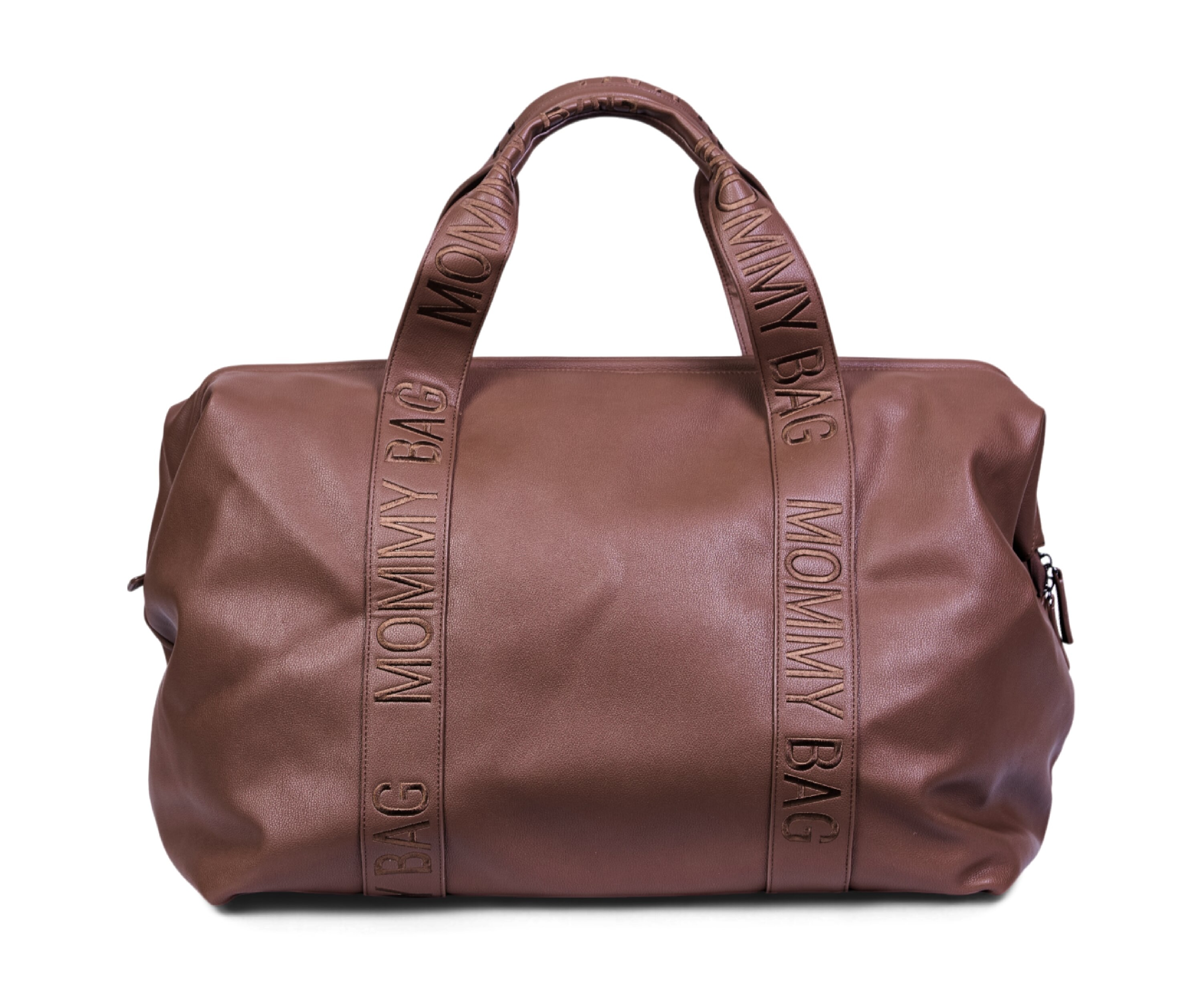 Levně CHILDHOME PŘEBALOVACÍ TAŠKA MOMMY BAG SIGNATURE VEGAN LEATHER DARK BROWN