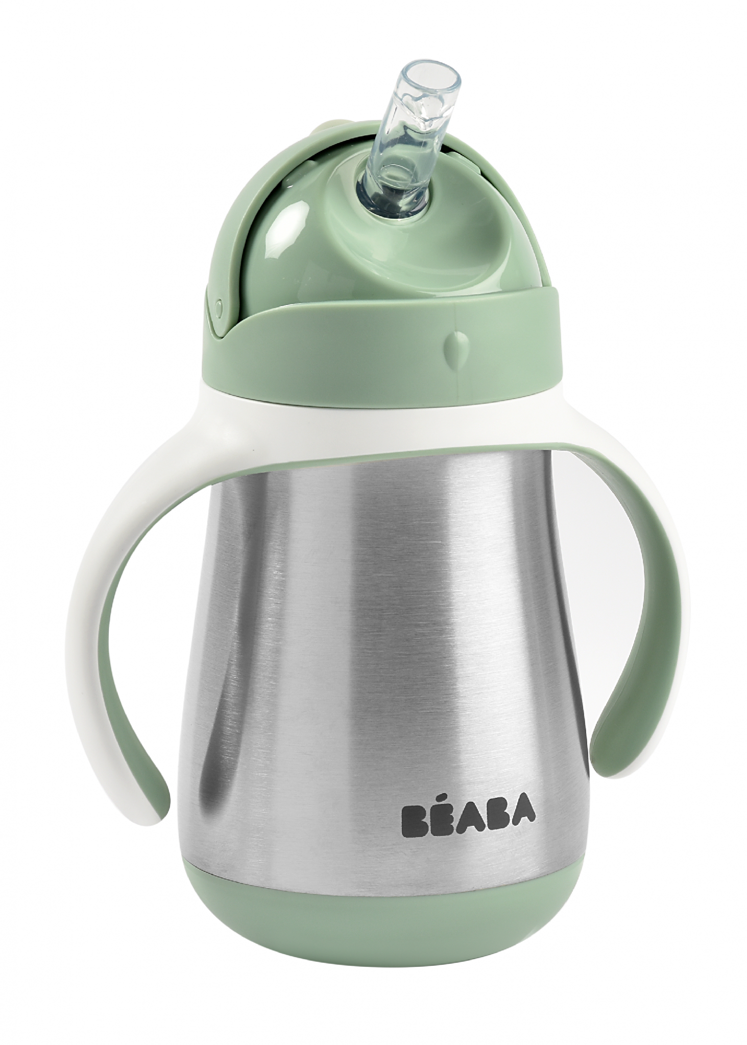 Levně BEABA HRNEK TERMOIZOLAČNÍ S BRČKEM NEREZ 250ML SAGE GREEN
