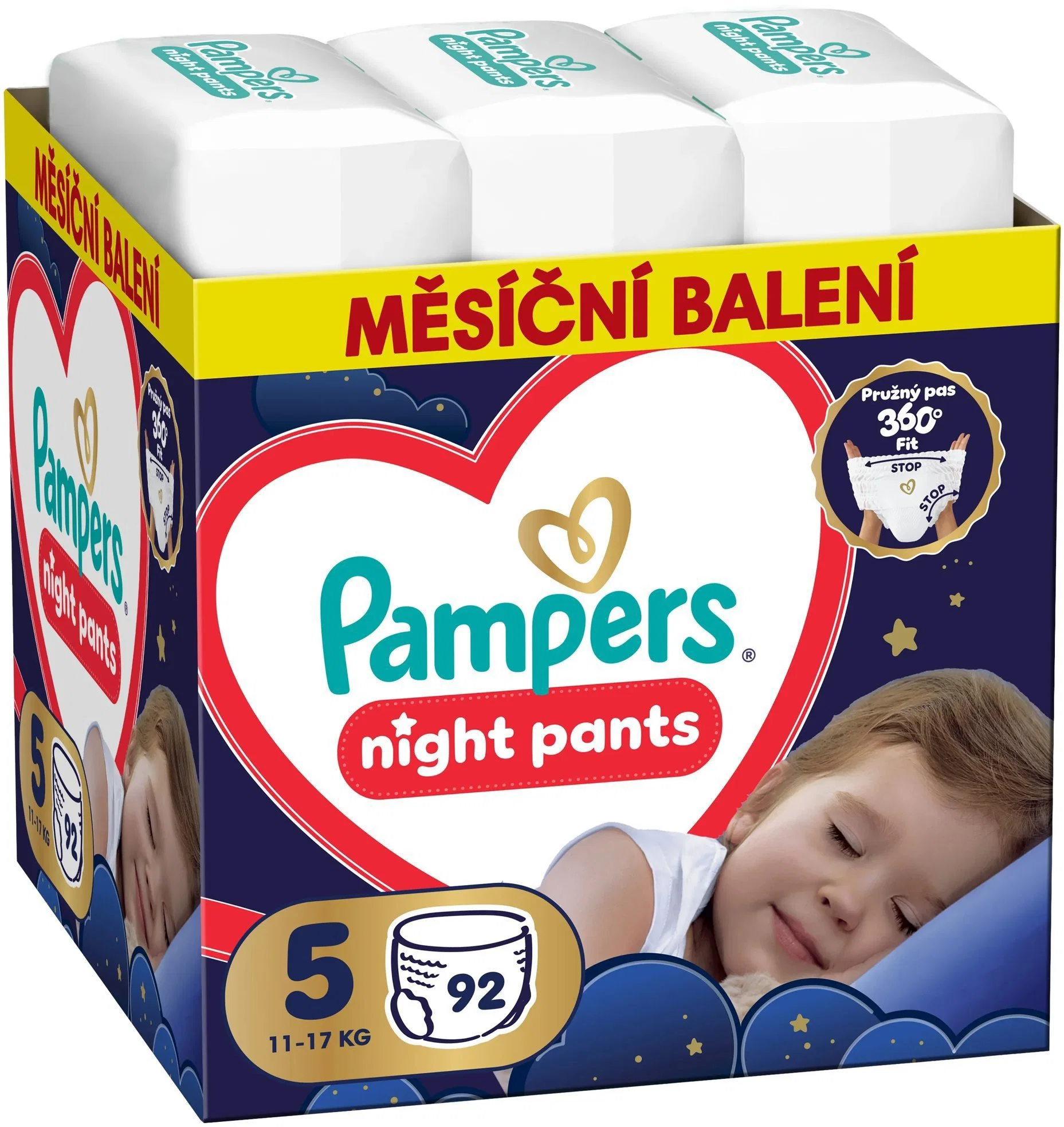 Pampers Night Pants 5, 11–17 kg, 92 ks