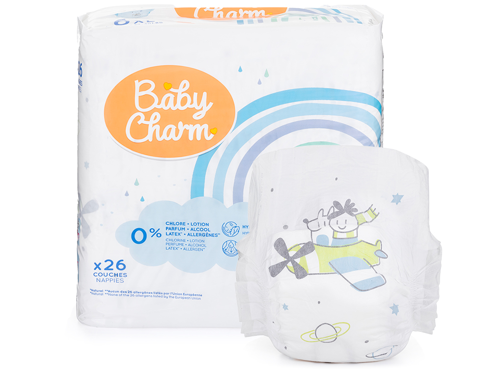 Levně Plenky Baby Charm Super Dry Flex vel. 6 XL, 13-18 kg, 26 ks