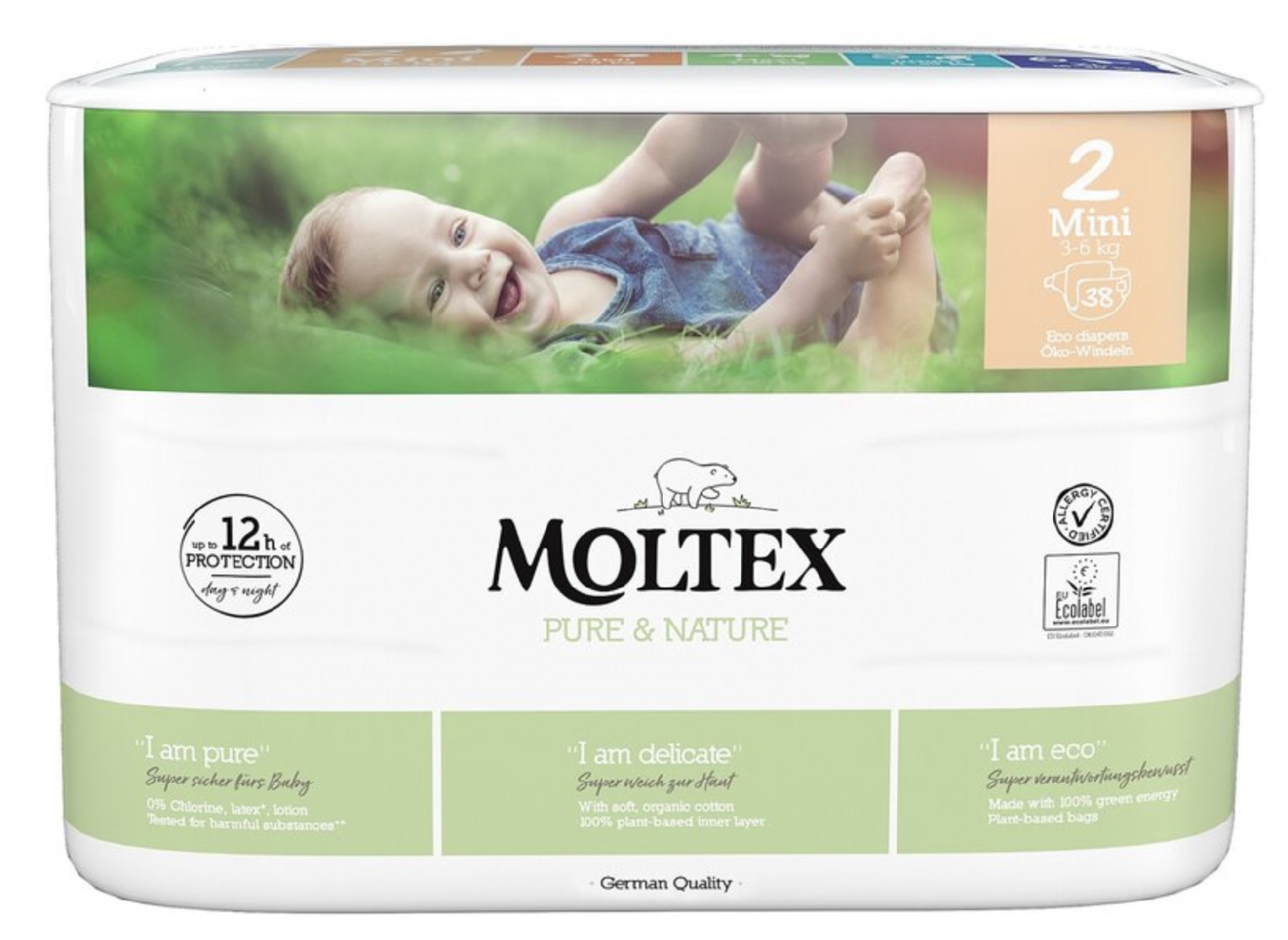 Levně Plenky Moltex Pure & Nature Mini 3 - 6 kg (38 ks)