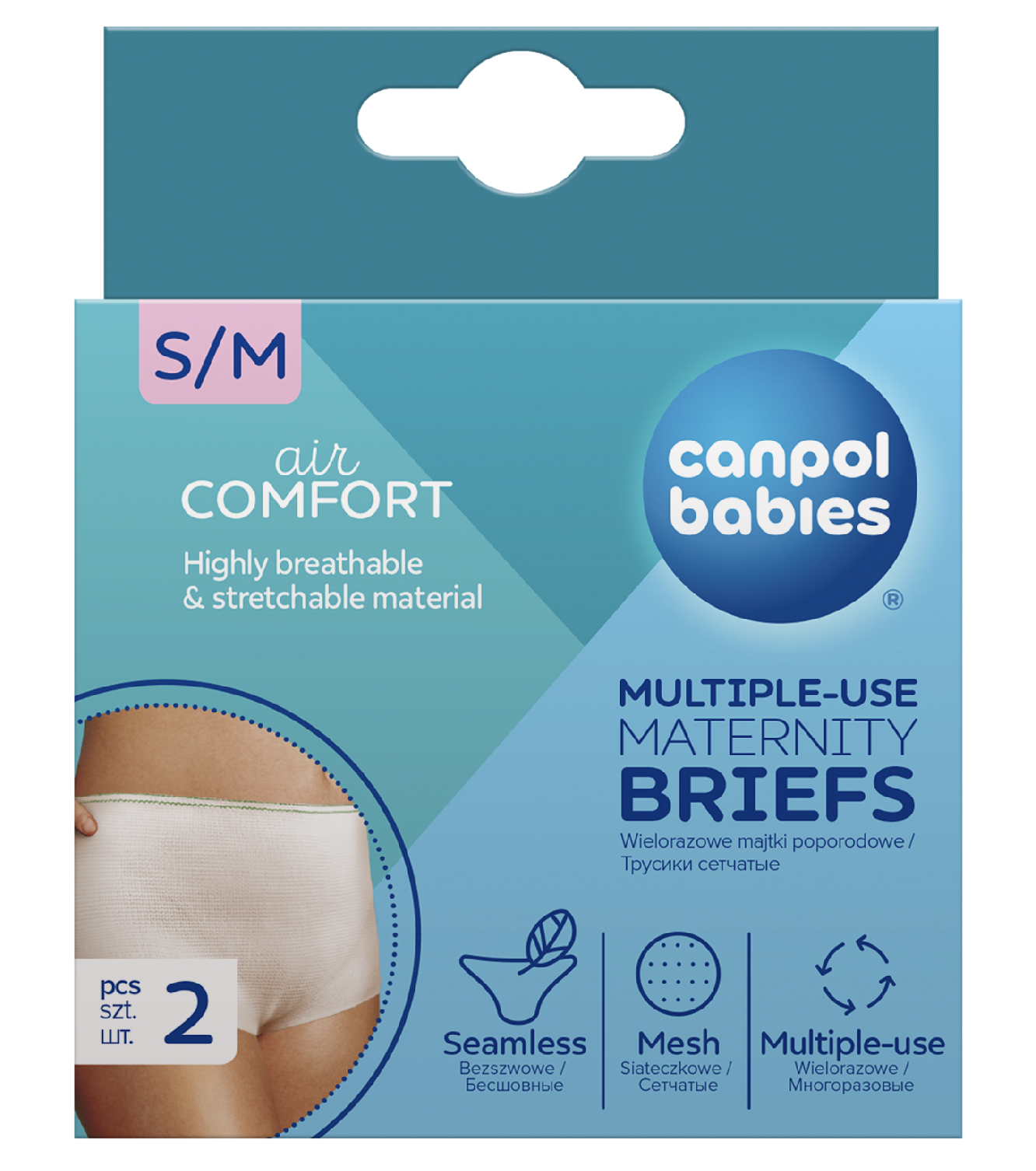 Levně CANPOL BABIES Multifunkční mateřské kalhotky 2 ks S/M