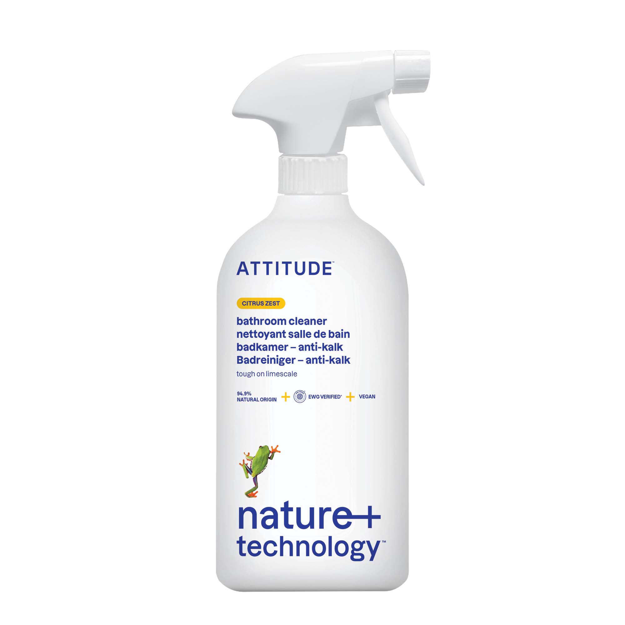 Čistící prostředek na koupelny ATTITUDE s vůní citronové kůry s rozprašovačem 800 ml
