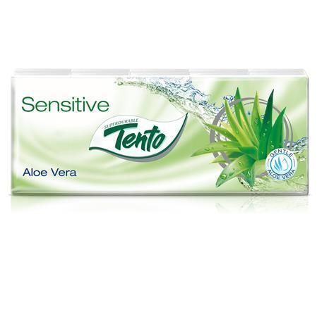 Levně Kapesníky Tento Sensitive Aloe Vera 3v, 10 ks