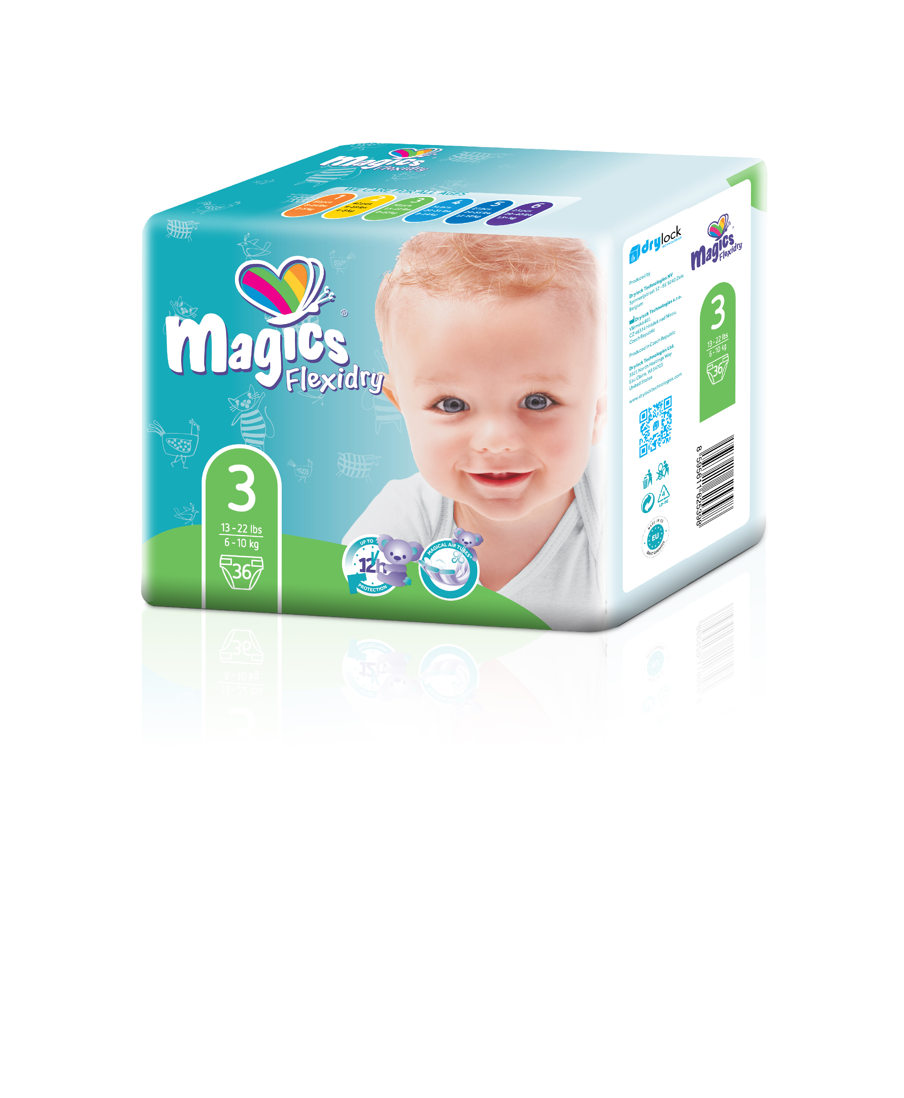 Magics Flexidry vel. 3 Midi 6 - 10 kg, 36 ks