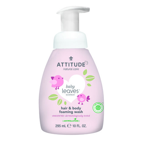 Levně Dětská mycí pěna (2 v 1) ATTITUDE Baby leaves bez vůně 295 ml