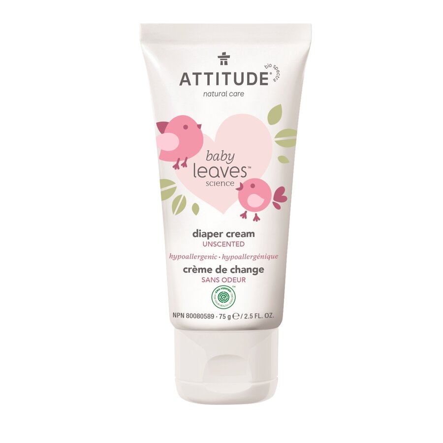 Levně Zinkový krém na opruzeniny ATTITUDE Baby leaves bez vůně 75 ml