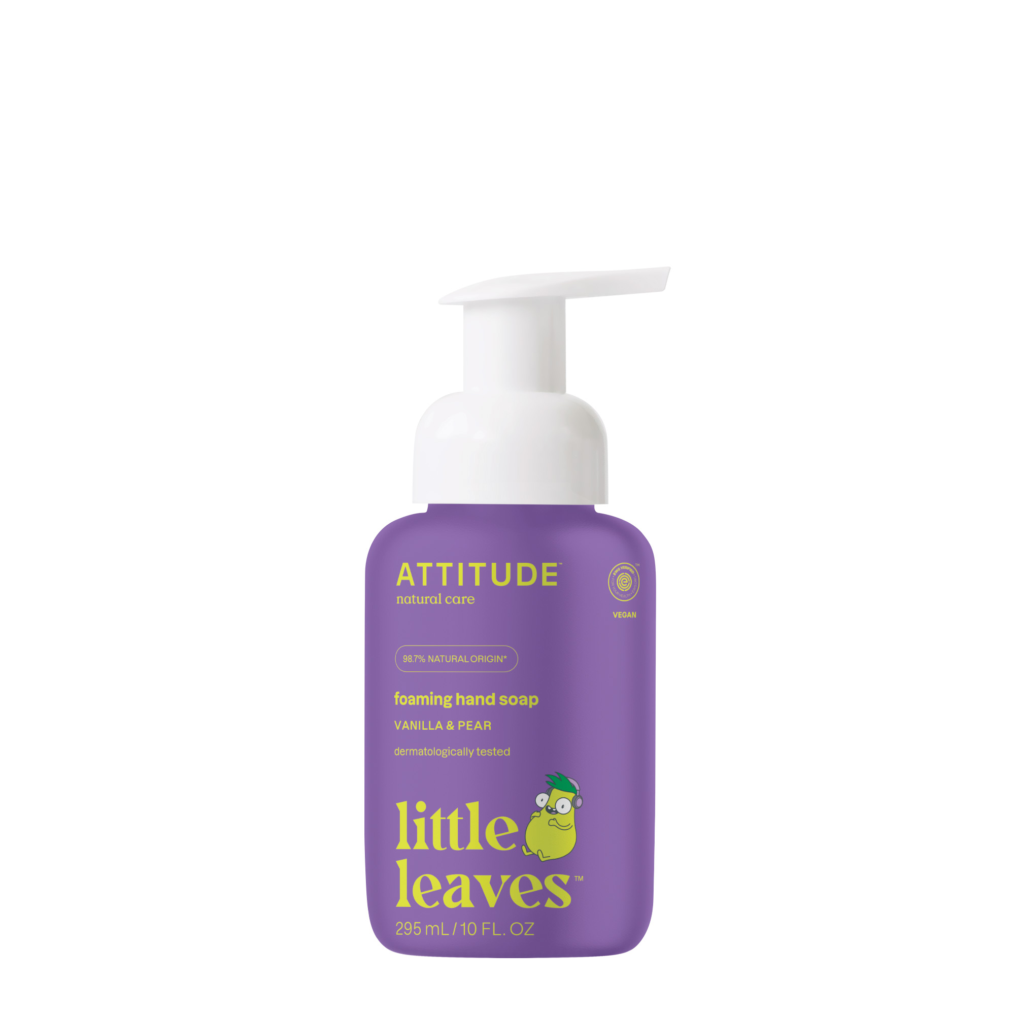 Dětské pěnivé mýdlo na ruce ATTITUDE Little leaves s vůní vanilky a hrušky 295 ml