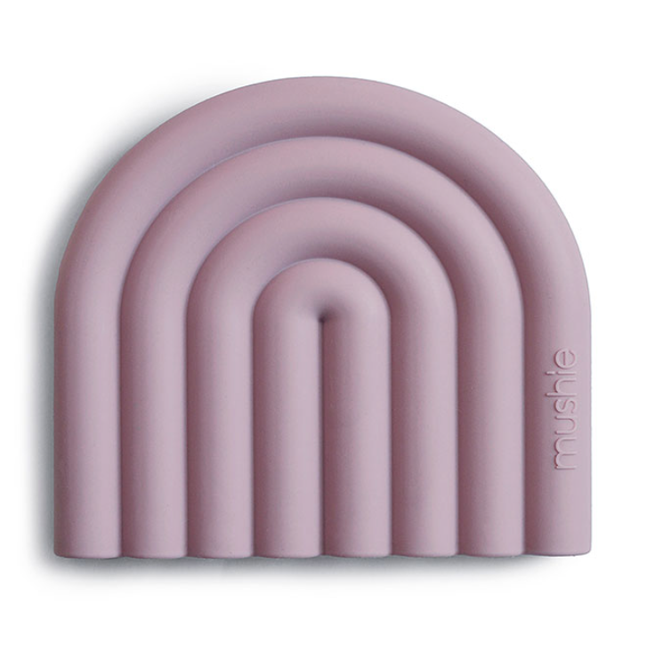 MUSHIE – Silikonové kousátko Rainbow – Mauve