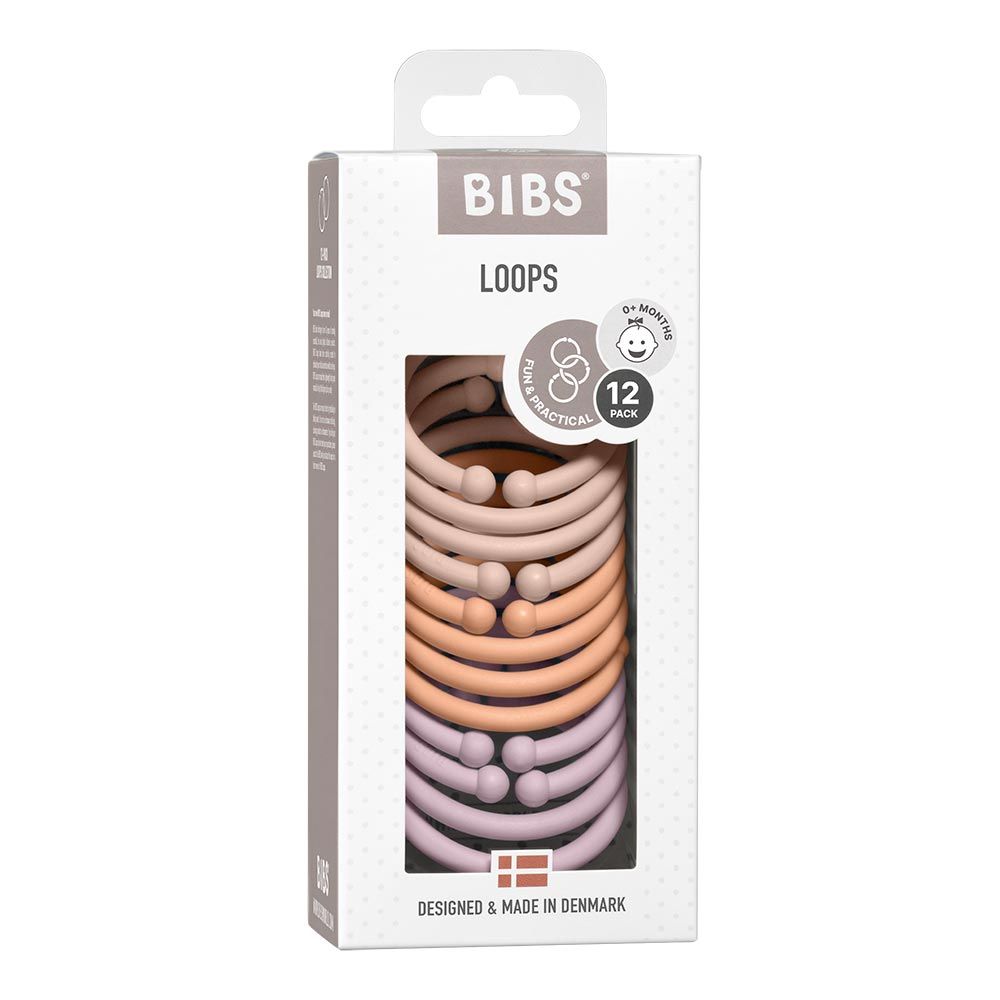 Levně BIBS Loops kroužky 12 ks - Blush / Peach / Dusky Lilac