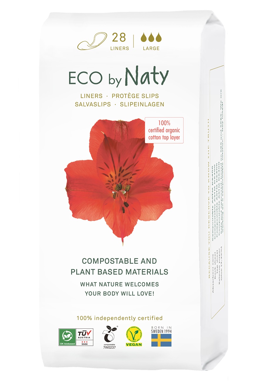 Levně Eco Naty Dámské ECO slipové vložky Naty - super (28 ks)